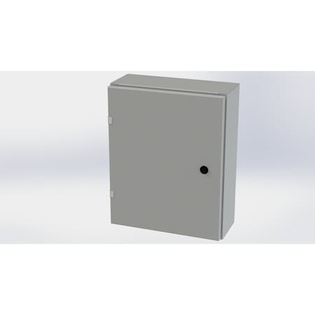 Saginaw Control & Engineering 1/4 Turn Latch Electrical Enclosures, 20 in H, 6 in D, 16 in W, NEMA 3R, 4, 12, 13, Carbon Steel SCE-20EL1606LP